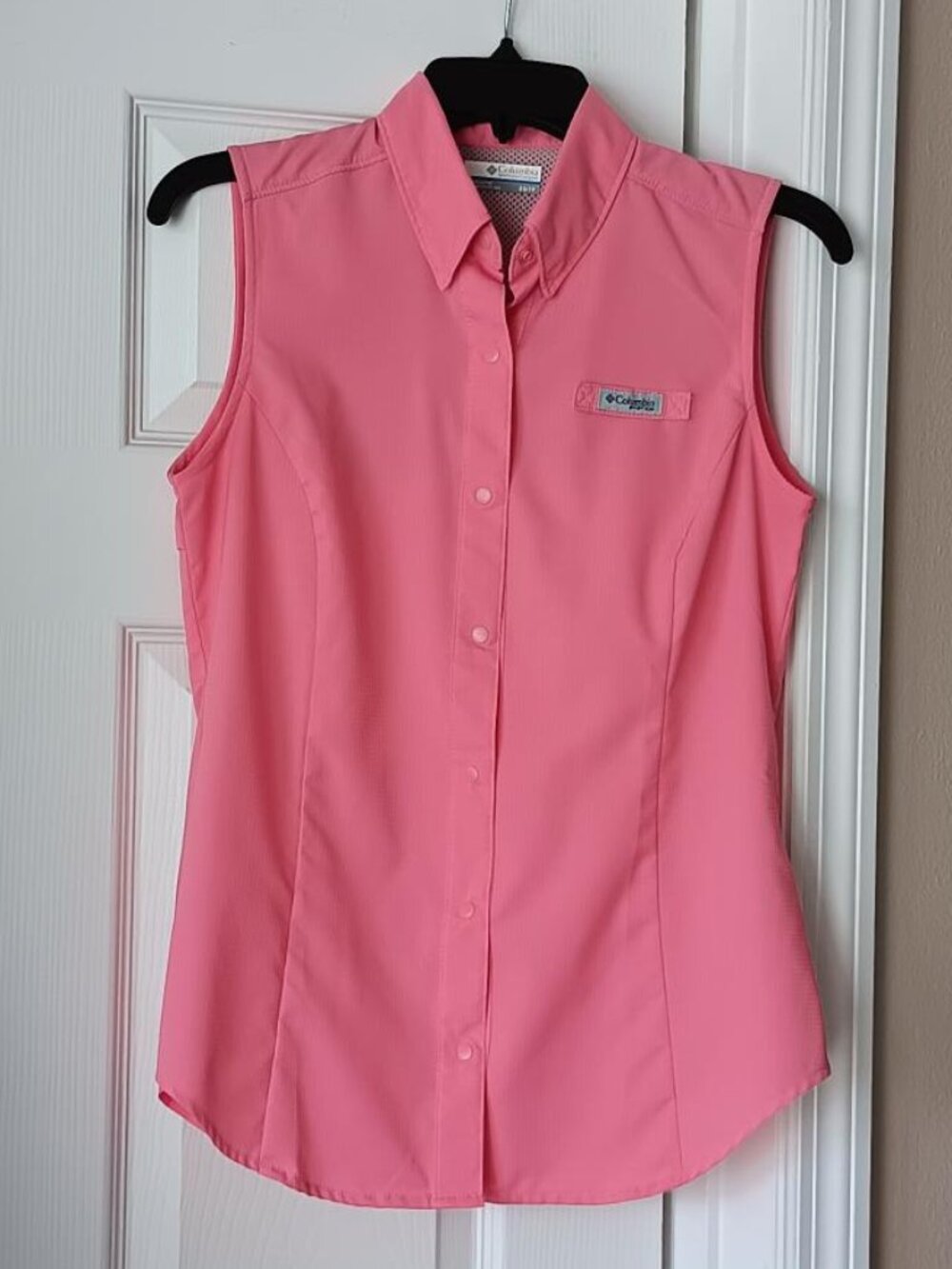 COLUMBIA PFG Womens Top Tamiami Sleeveless Button Down Size XS